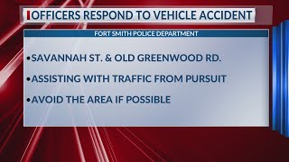 Police pursuit ends in accident at Fort Smith intersection