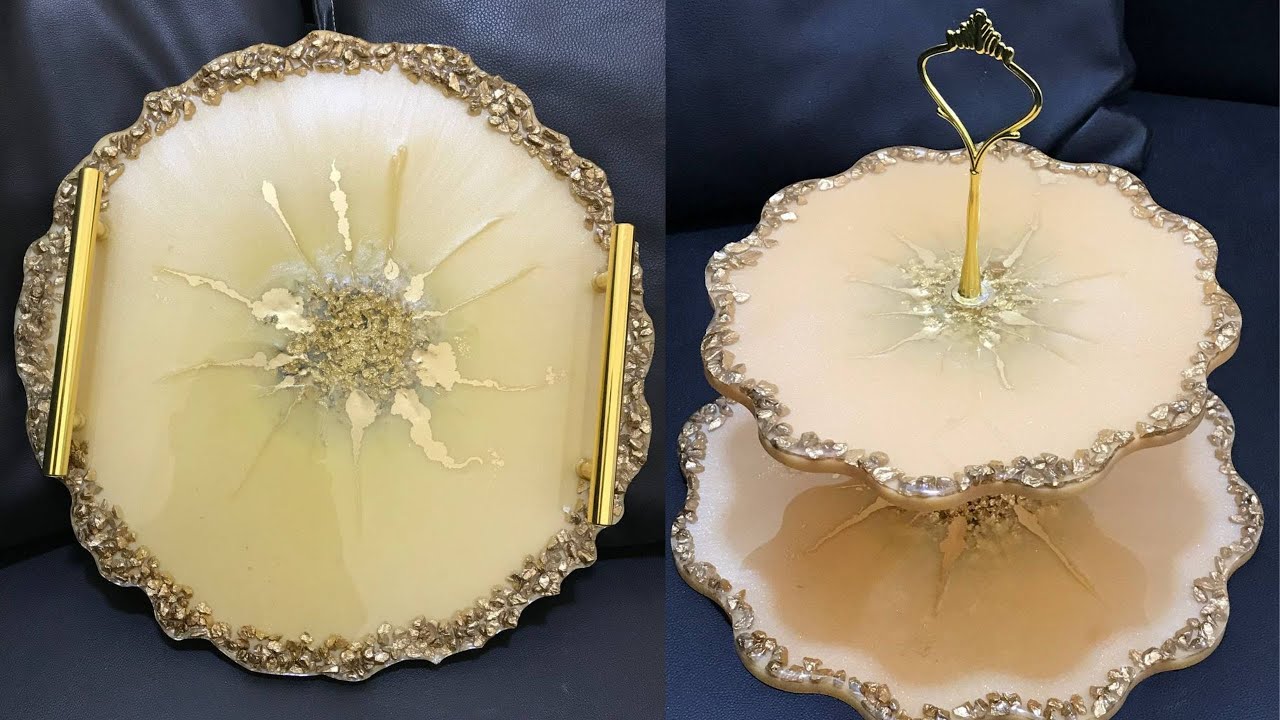 طقم صواني وشيالة ريزن للعروسة - شيالة من الريزن - صينية من الريزن - كوسترات من الريزن - ريزن ايبوكسي