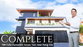 House Tour PA9 • 'EVERY Floor is a TREAT!' • FullyFurnished 7BR House and Lot for Sale near Pasig