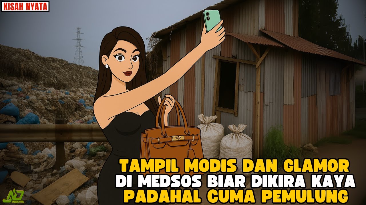 TAMPIL MODIS DAN GLAMOR DI MEDSOS BIAR DIKIRA KAYA PADAHAL CUMA PEMULUNG || ANIMASI AZAB