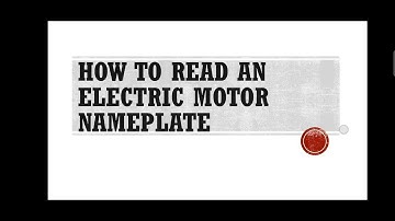 How to Read an Electric motor Nameplate 