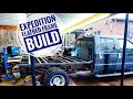 E2  custom expedition overland flatbed camper build  flatbed frame build  ford f350