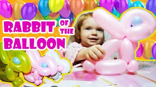 Фигуры из шаров - Зайчик кролик из шаров Bunny rabbit of the balloons(Кристина с папой покажет как сделать зайца или кролика из воздушных шаров колбасок ШДМ Christine and dad will show how..., 2016-01-24T17:26:47.000Z)