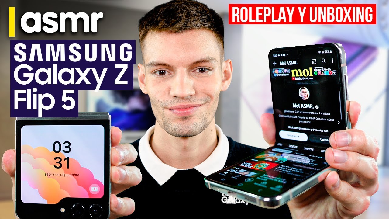 ASMR roleplay unboxing Samsung Galaxy Z Flip 5 ASMR español