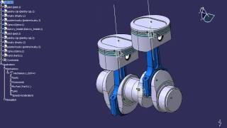 2 piston crankshaft simulation