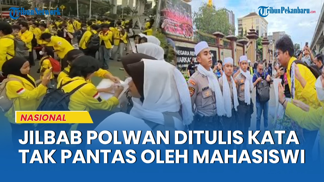 Polisi Merasa Diprovokasi, Jilbab Polwan Ditulis Kata Tak Pantas oleh Mahasiswi