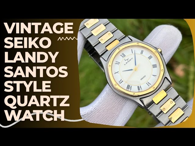 Vintage Seiko Landy Santos Style JDM Quartz Watch - YouTube