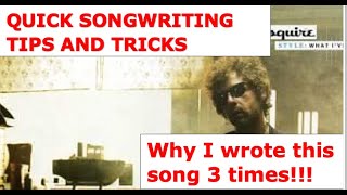 Episode 2 of Quick Songwriting Tips, Tricks and Appreciation