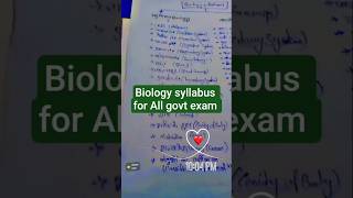 Biology syllabus 📚 #study #biology #science #exam #studymotivation #viral #youtubeshorts #shorts