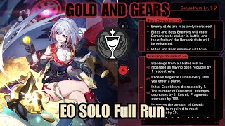 E0 Topaz Solo Elation Path | Conundrum 12 Full Run | Gold and Gears | Honkai: Star Rail 2.2