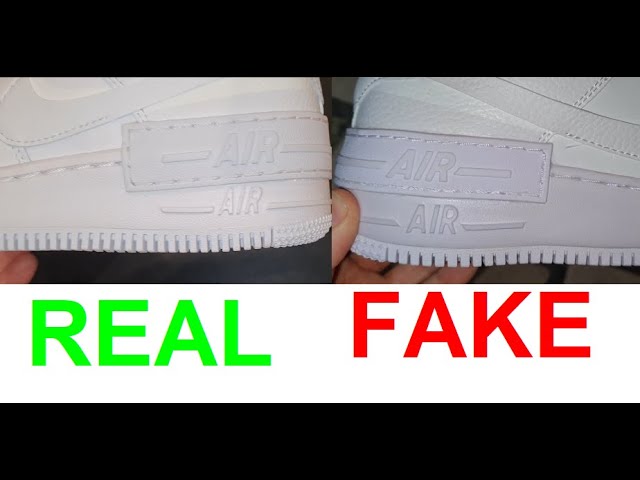 Nike Air Force 1 shadow real vs fake. How to spot fake Nike Aif Force 1  shadow trainers 2022 - YouTube