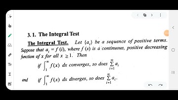 Tests for convergence/The integral test & Comparison test/ Second sem BSc Complementary Mathematics