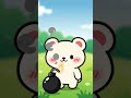 爆弾がボン!まるくまねこがアフロ頭に!?💣😂 #ai動画 #cute