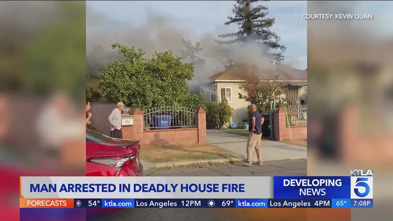 Man arrested in deadly Temple City house fire - YouTube