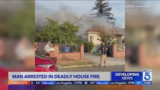 Man arrested in deadly Temple City house fire