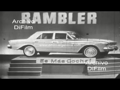 Cacho Fontana anunciando aviso del automovil Rambler 1964