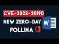 CVE 2022 30190 New Zero Day Vulnerability Follina in Microsoft Support