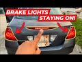 Honda Accord Brake Lights/ Tail Lights Staying On Fix/ Repair Help. Will Not Turn Off Remains On