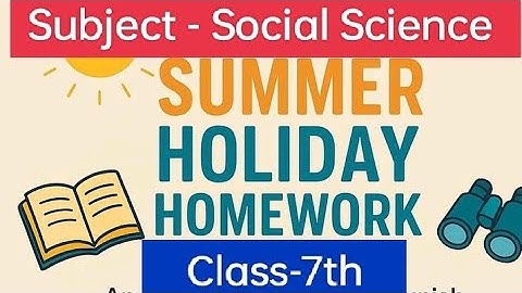 7th class social science holidays homework lpseb class 7 holidays homework 2025 solved #pseb #class7