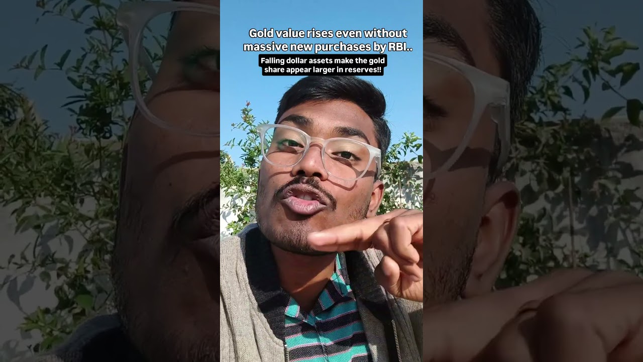 Falling dollar assets make gold share appear larger in reserves.. 