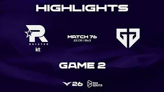 Highlights KT vs GEN | Game 2 | Match 76 | 2026 LCK