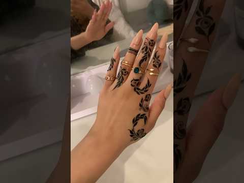قش حنة اسواد انيق جدا روعة Arabic Black Henna Design حنة سودانية نقش Shorts Satisfying