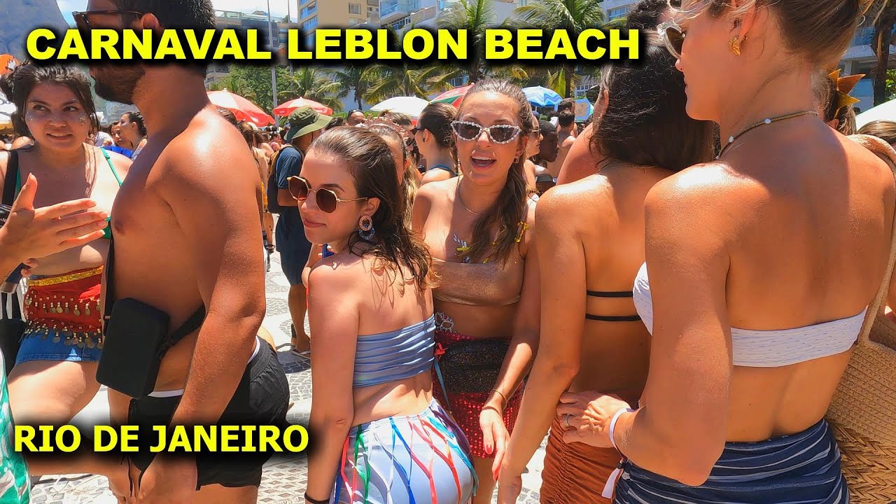 🇧🇷 Carnaval do Rio de Janeiro - Bloco na Praia do Leblon  - Parte 1