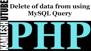 Delete of data from using MySQL Query || PHP Web Application Part -- 13