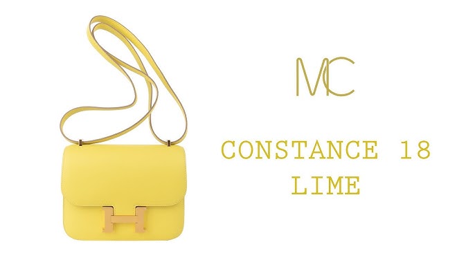 Hermes Constance Bag 18cm Lime Swift Gold Hardware