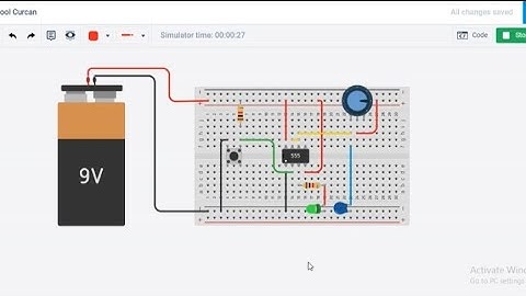 Monostable circuit using 555 ic || 555 Timer Ic Project || Tinkercad