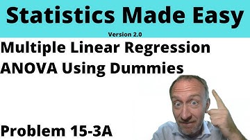 Statistics Module 15 - Multiple Linear Regression, ANOVA Using Dummies, Problem 15-3A