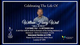 Celebrating The Life Of William Henry West (Interment Service)