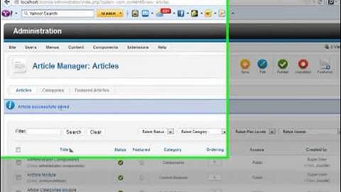How to create a New Category, article and  menu in Joomla 2.5.mp4