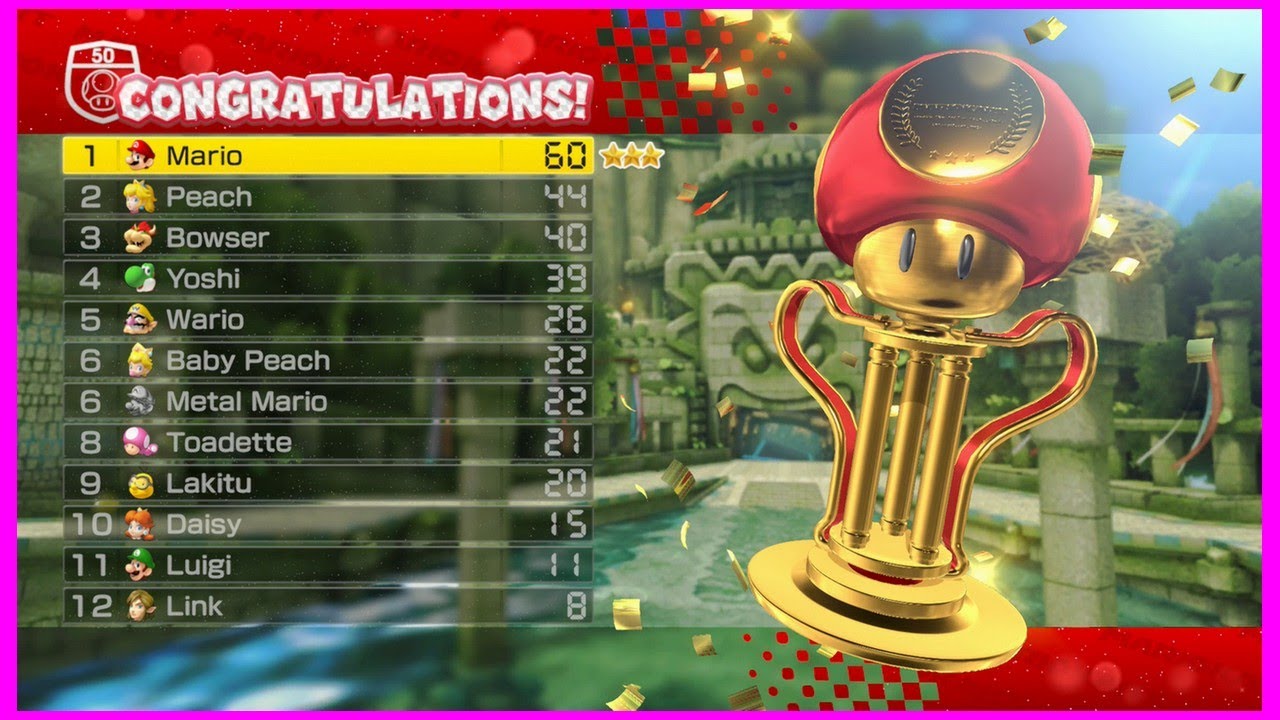 LET'S PLAY MARIO KART 8 DELUXE (MK8DX) MUSHROOM CUP Winning all 4