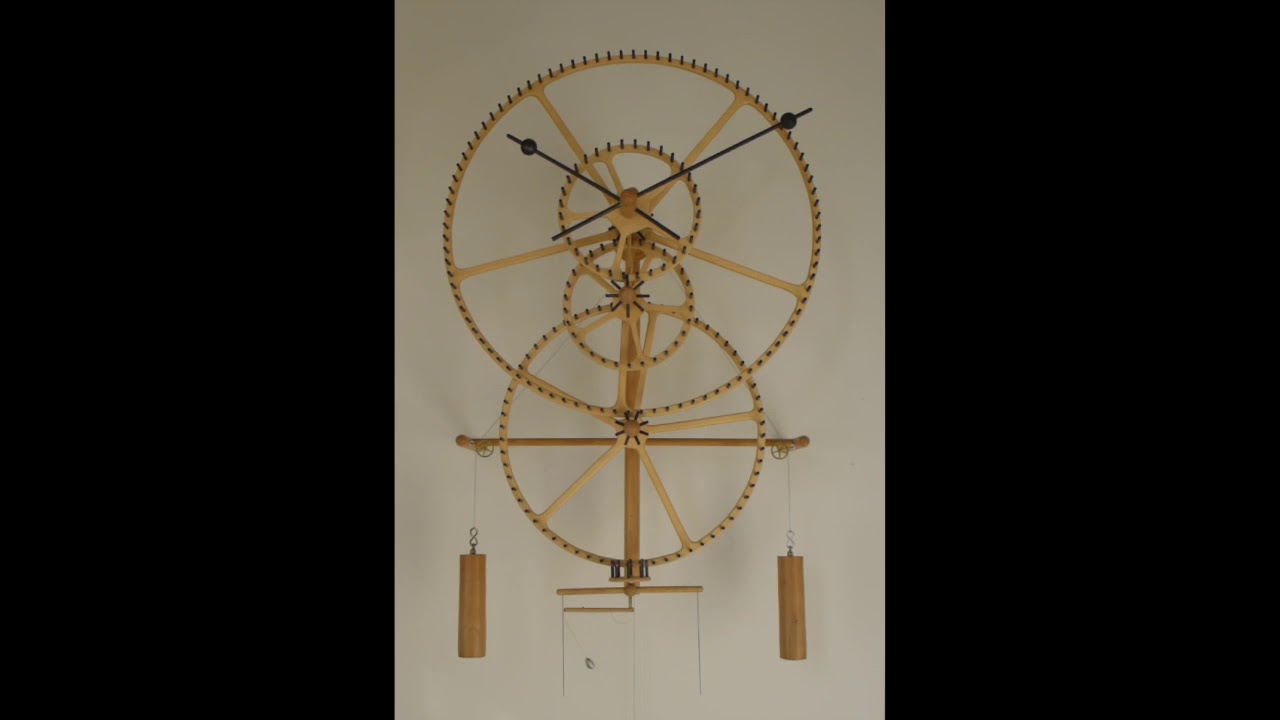 Flying Pendulum Skeleton Clock