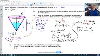 Related Rates Problem - Cone filling with water