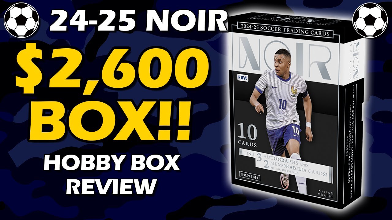 NOIR FIFA! 2024-25 Panini Noir Soccer Hobby Box Review - YouTube