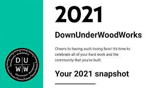 Thank you for 2021 by DownUnderWoodWorks 1,088 views 2 years ago 1 minute, 36 seconds