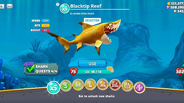 Hungry Shark World Gameplay Walkthrough Part 1 Blacktip Reef - 2024 (ios,Android)