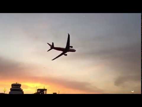 Der letzte air berlin-Langstreckenflug sagt "Good bye" in Düsseldorf.