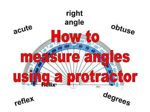 Using a protractor to measure angles