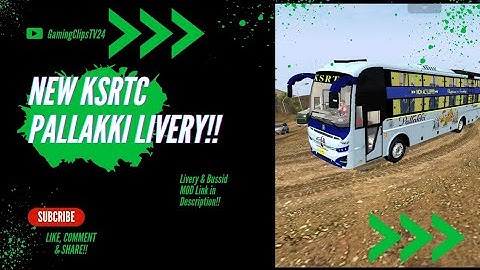 PALLAKKI KSRTC Livery I BS6 Bussid MOD I Bus Simulator Indonesia V3.7.1 #gaming #bus #bussid #ets2