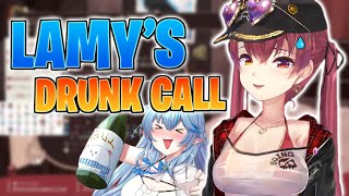 Marine re-enacts Lamy's drunk phone call! [Eng sub/Hololive]