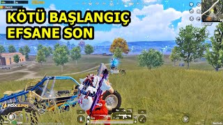 KÖTÜ BAŞLANGIÇ EFSANE SON  SOLO VS SQUAD PUBG MOBİLE