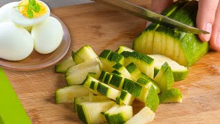 I take a zucchini and an egg and make a brilliant salad! Everyone loves it!