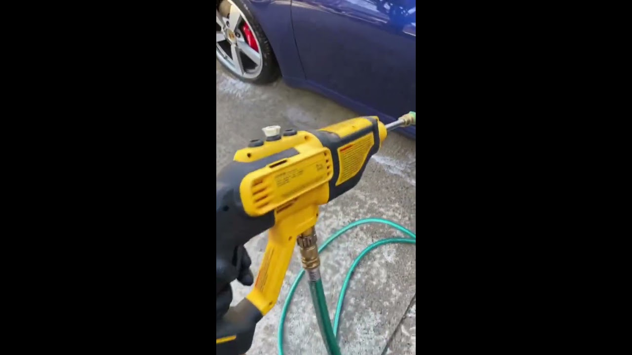 Dewalt Cordless Pressure Washer Running A Milwaukee Battery 