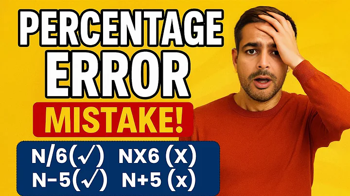 Percentage Error Based Concept | Rakesh Yadav Sir | Maths Tricks of The Day #08
