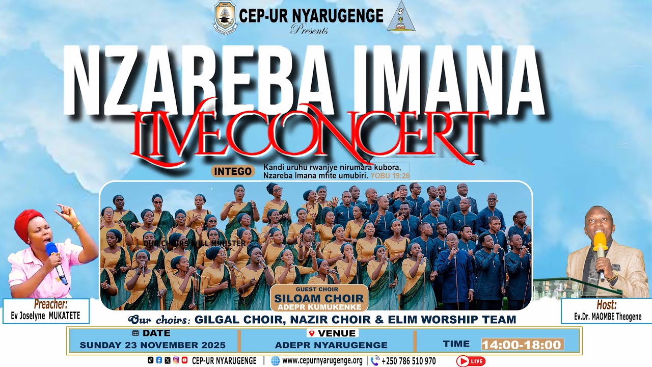 🚨LIVE: NZAREBA IMANA LIVE CONCERT 🛑 WITH SILOAM CHOIR ADEPR KUMUKENKE