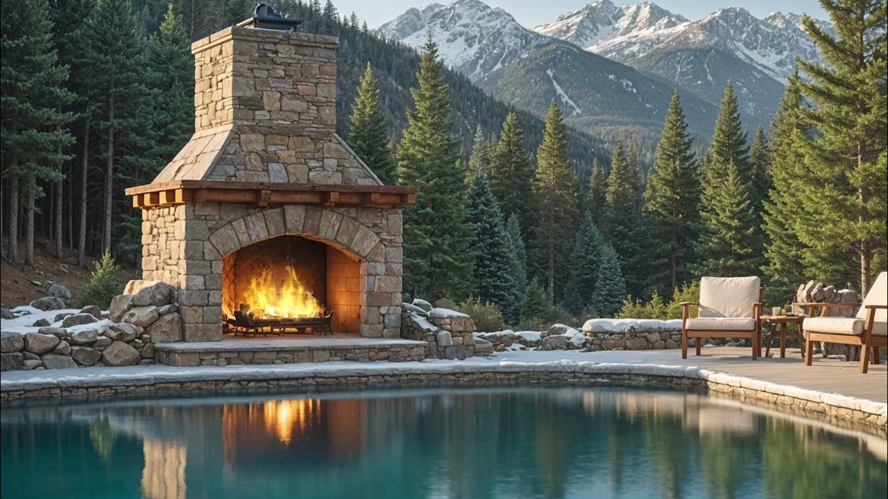 Tranquil Waterside Vibes: Smooth Jazz Music & Cozy Bonfire Atmosphere