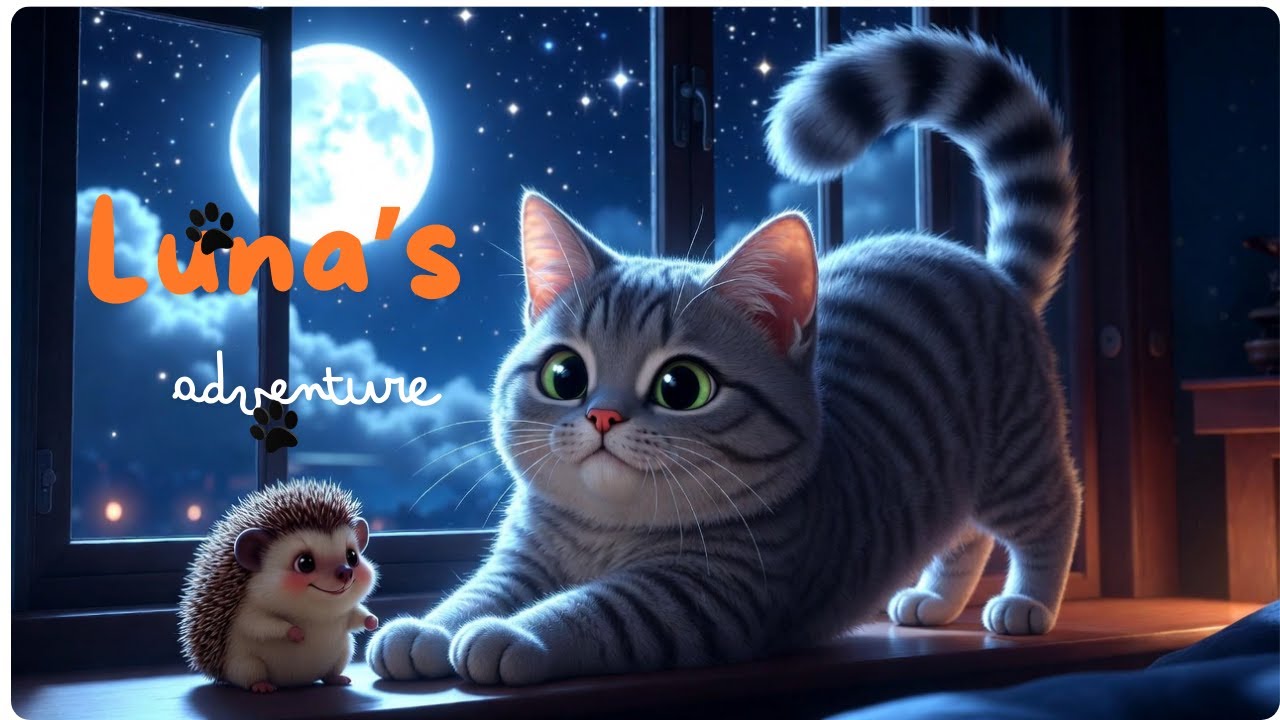 “Luna the Cat" -🐱 |" A Calm Night Story for Kids”  🌙| Bedtime Story for Kids”